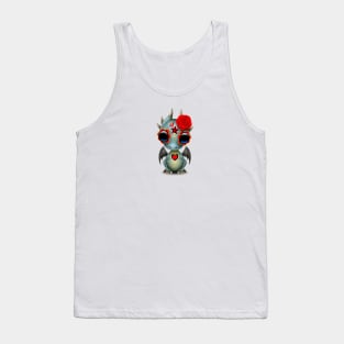 Blue Day of the Dead Sugar Skull Baby Dragon Tank Top